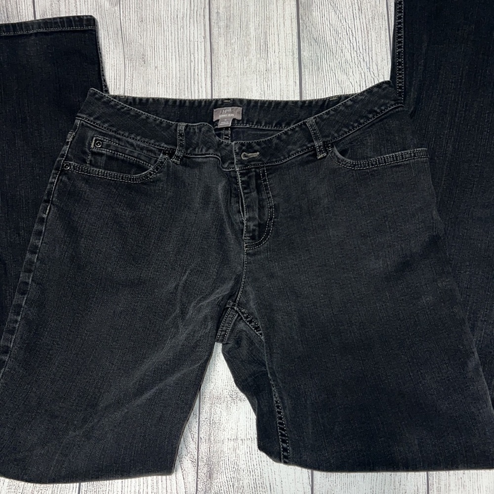 J Jill black boot legged denim size 8 - Picture 2 of 4
